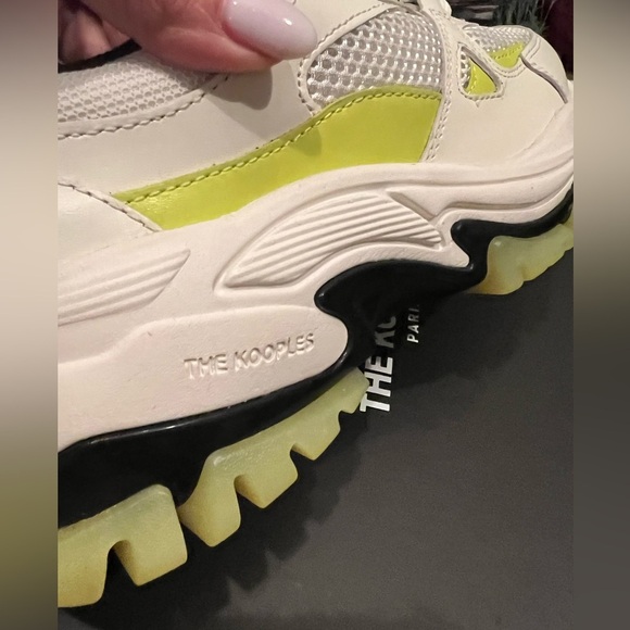 The Kooples Paris WHITE SNEAKERS WITH PLATFORM SOLE NIB size 38/7 women’s - Picture 11 of 14